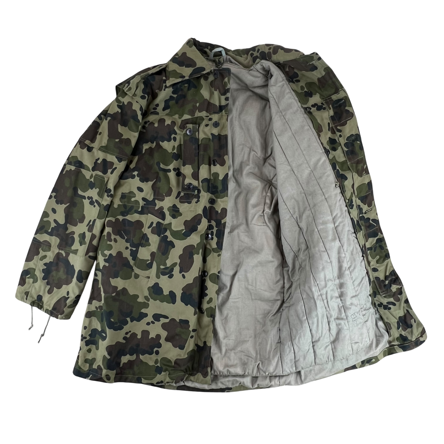 Romanian Army M1994 Fleck Leaf Camouflage Parka w/ Winter Liner - Large