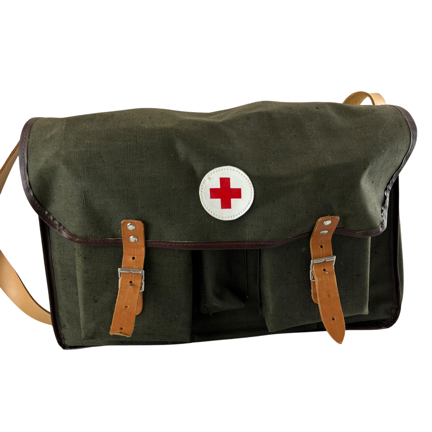 Finnish Civil Defence Vintage Medical Kit Bag w Supplies