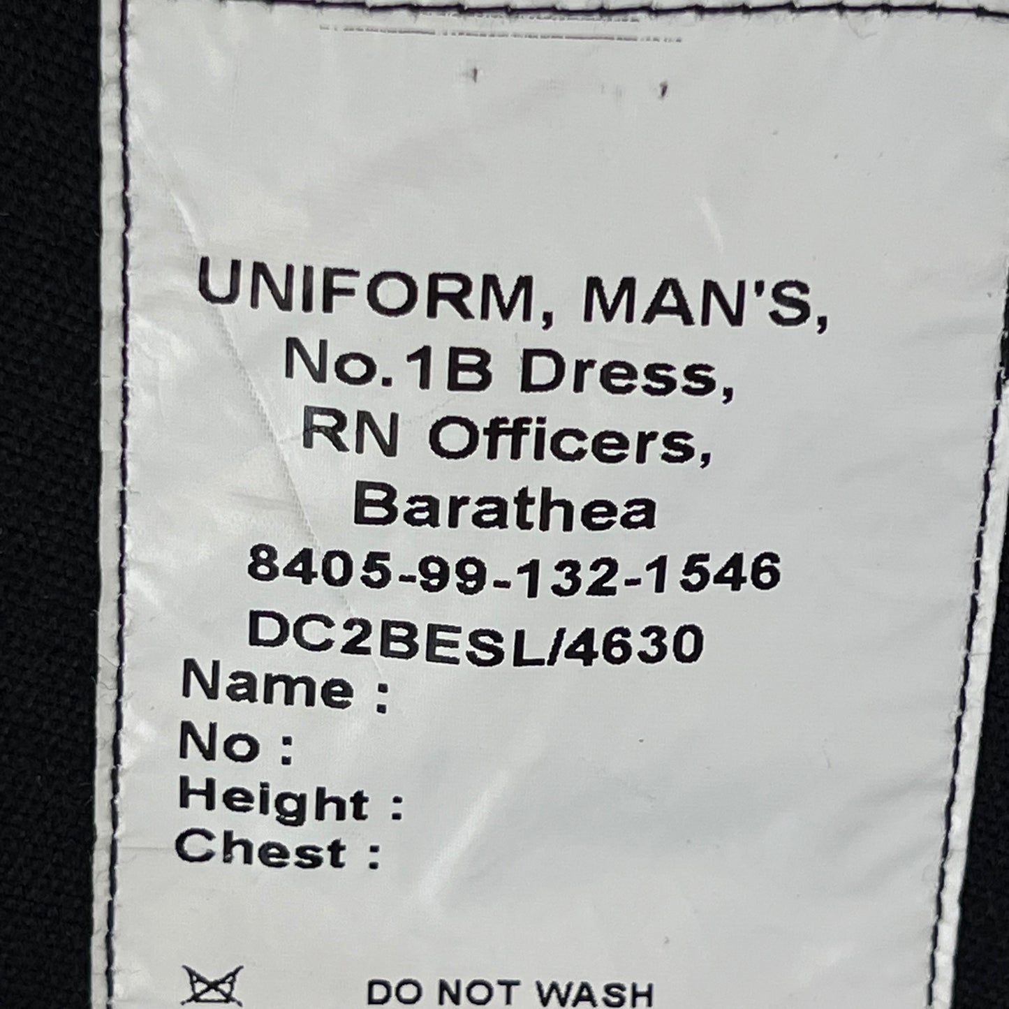 British Royal Navy Officer's No 1B Dress Jacket - Medium