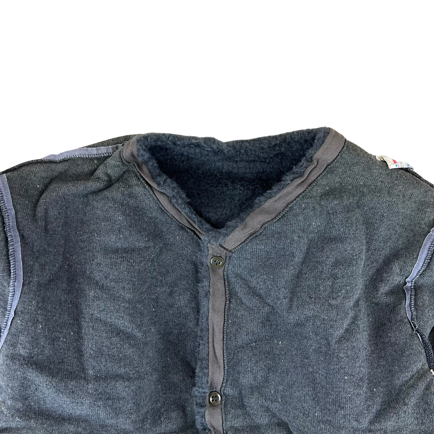 Czechoslovak Army Faux Fur Jacket Liner Cardigan M85 - Large