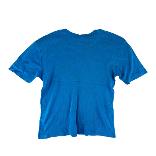 West German Army 70s Blue Training T Shirt - Small Gr 5