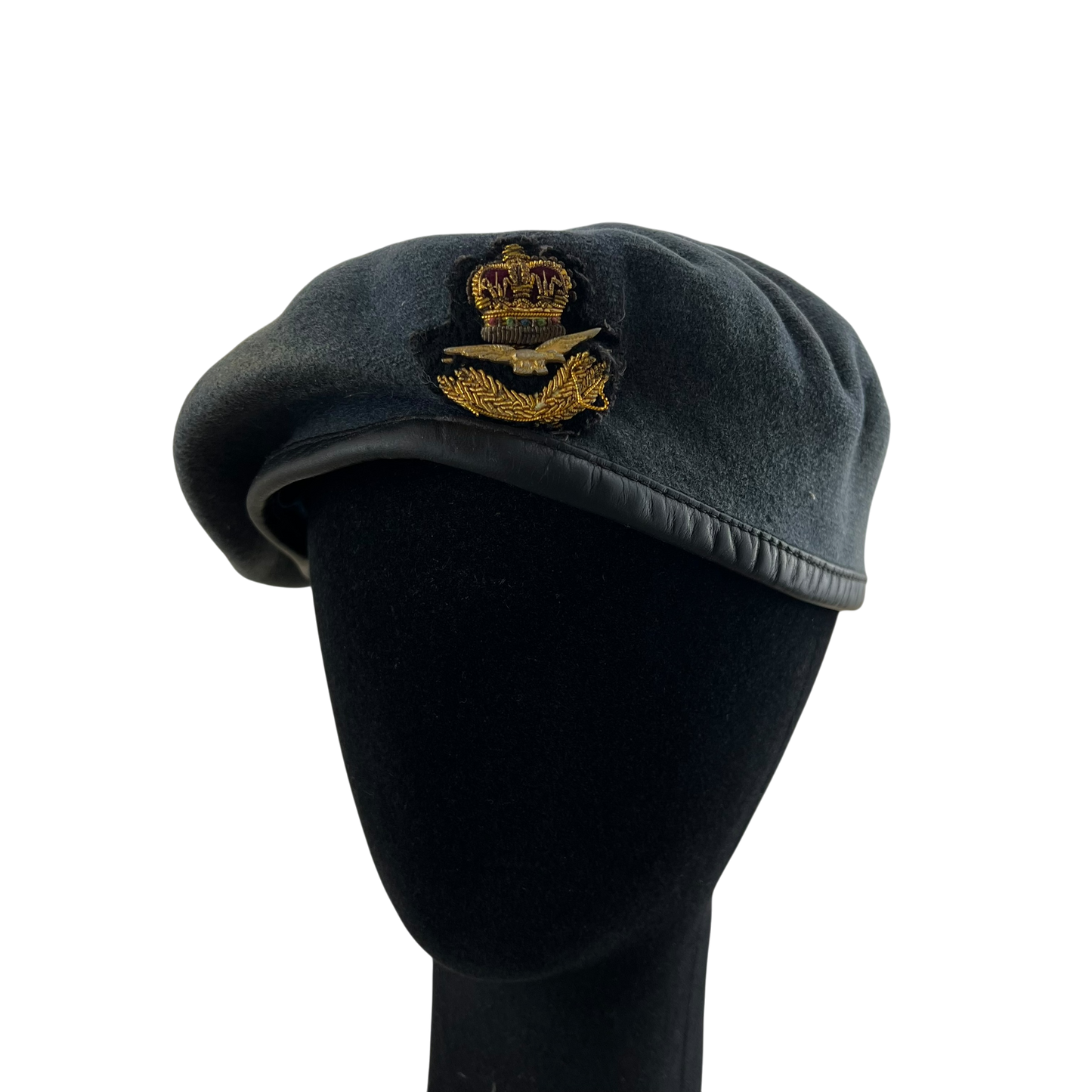 British RAF Beret w/ Officer's Badge - Large