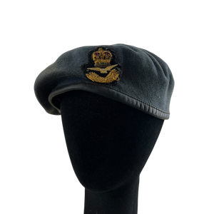 British RAF Beret w/ Officer's Badge - Large