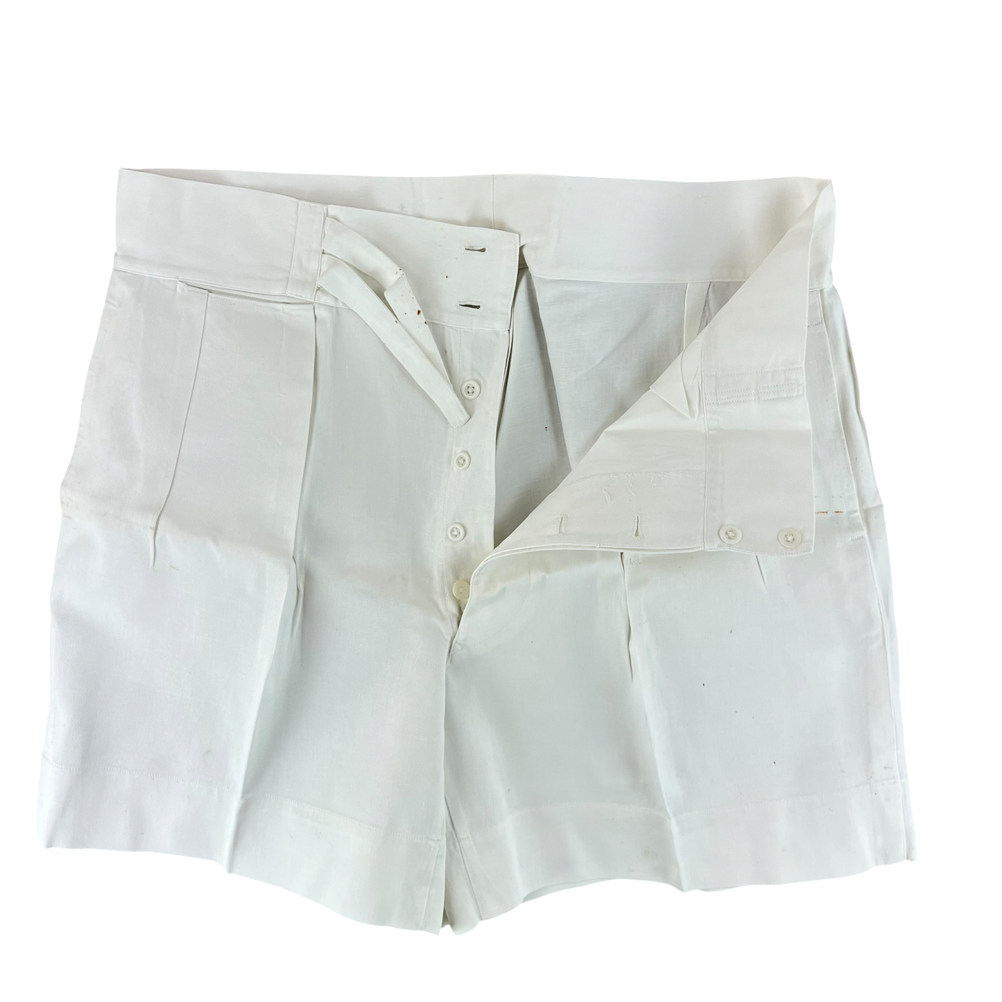 British Merchant Navy 50s Tropical White Shorts - W40