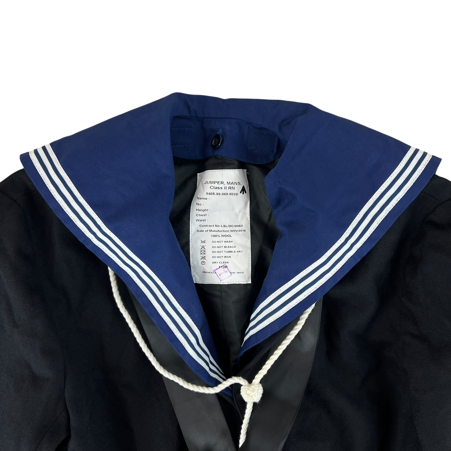 British Royal Navy Class II Jumper Sailor's Top - Large 112R