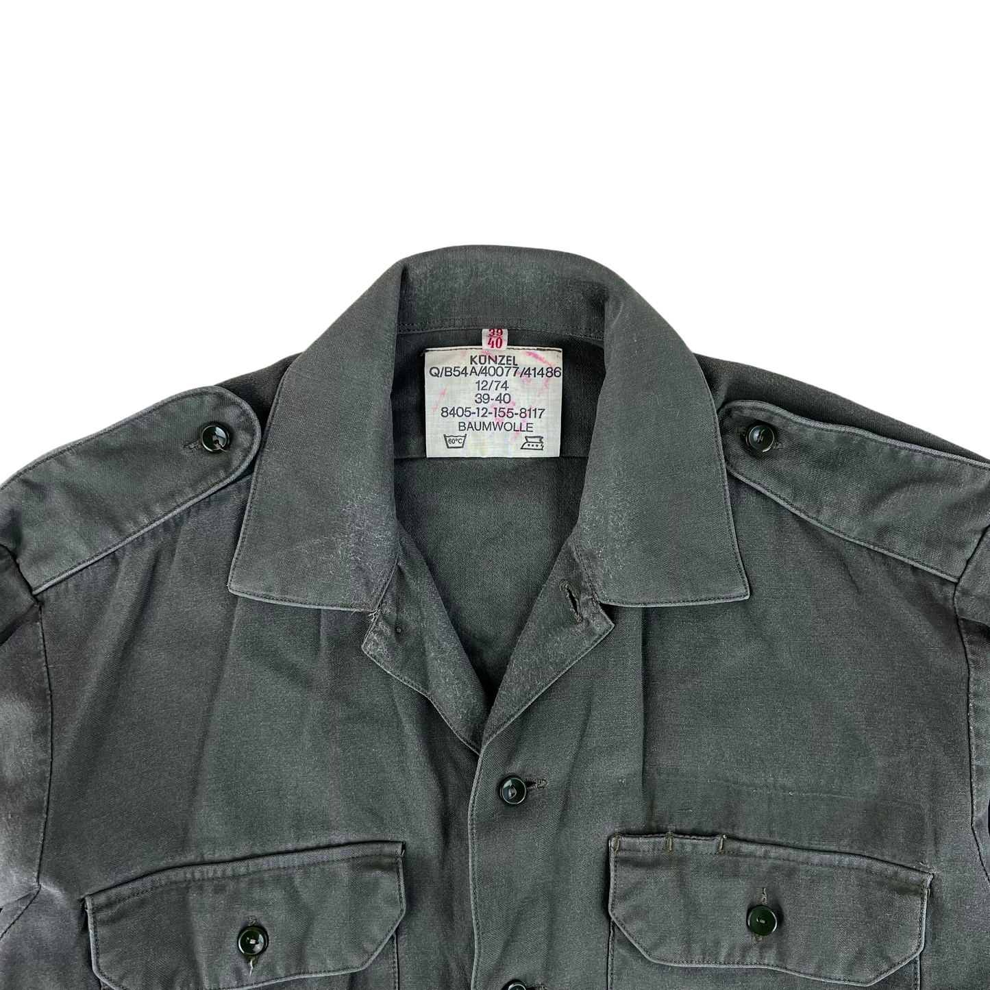 German Army Olive Green Long Sleeve Field Shirt - Medium