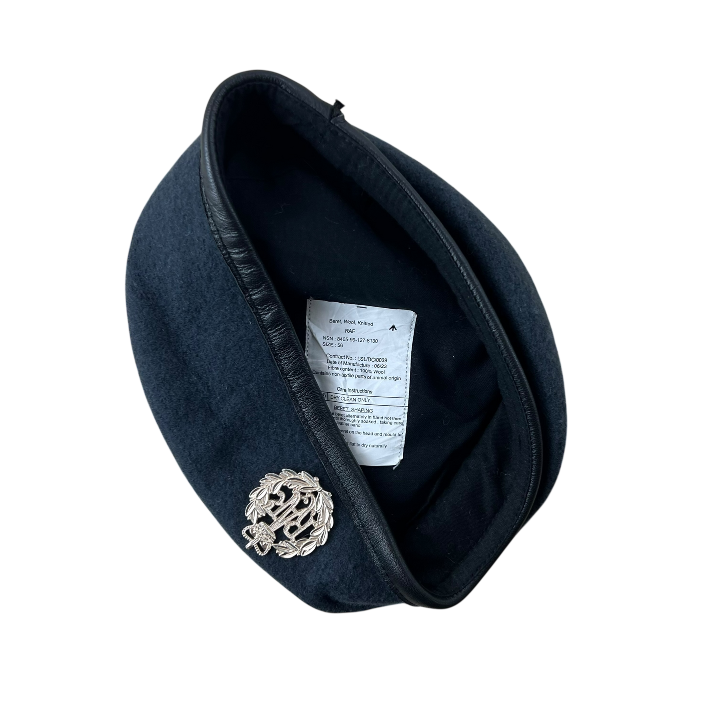 British RAF Beret w/ Badge - Small 56cm