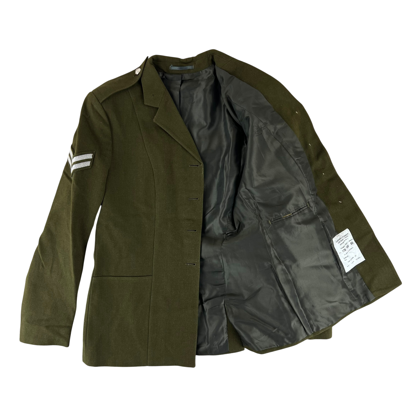British Army 1980 Pattern No. 2 Olive Green Dress Jacket - Adjutant General Corps - Medium 178/100