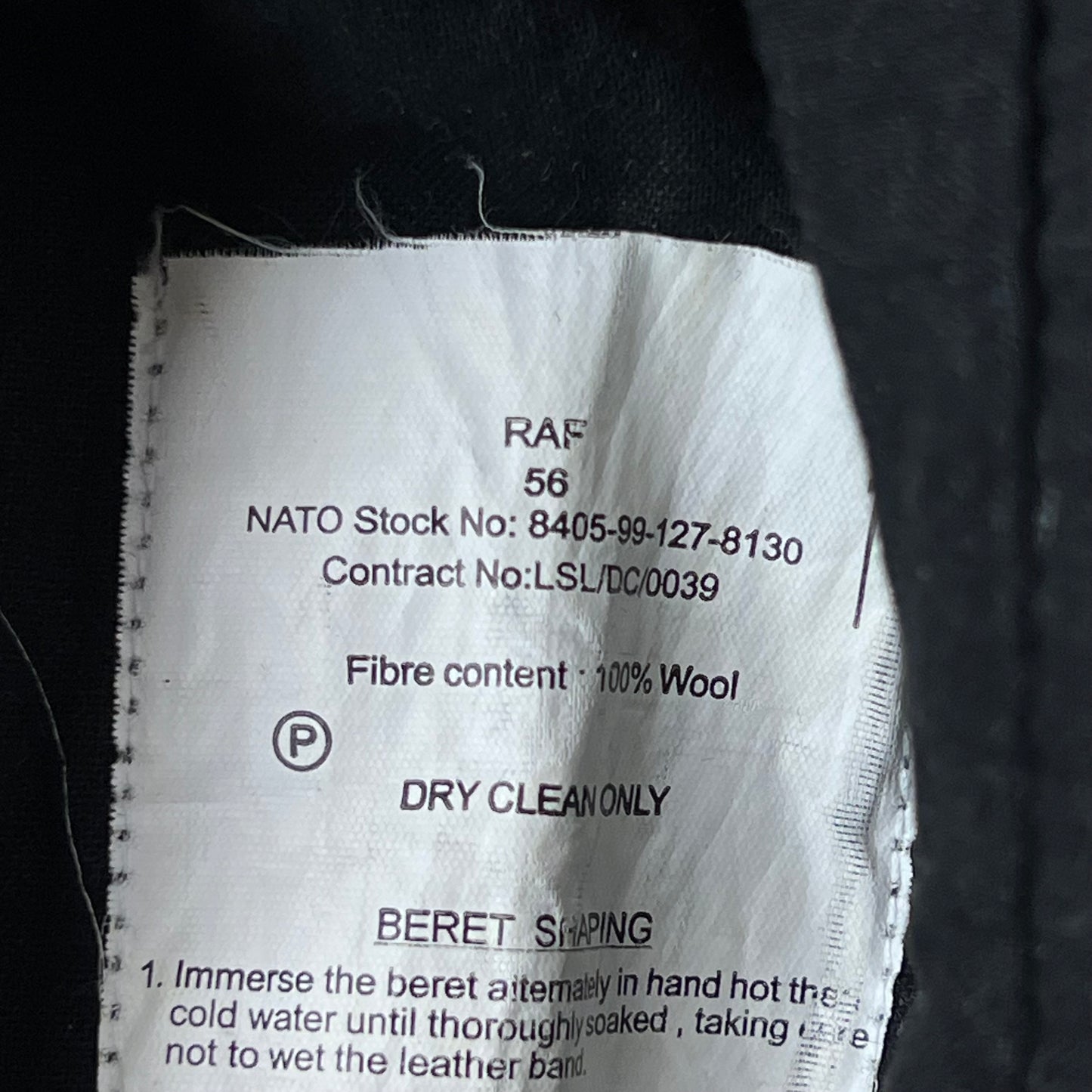 British RAF Beret w/ Badge - Small 56cm