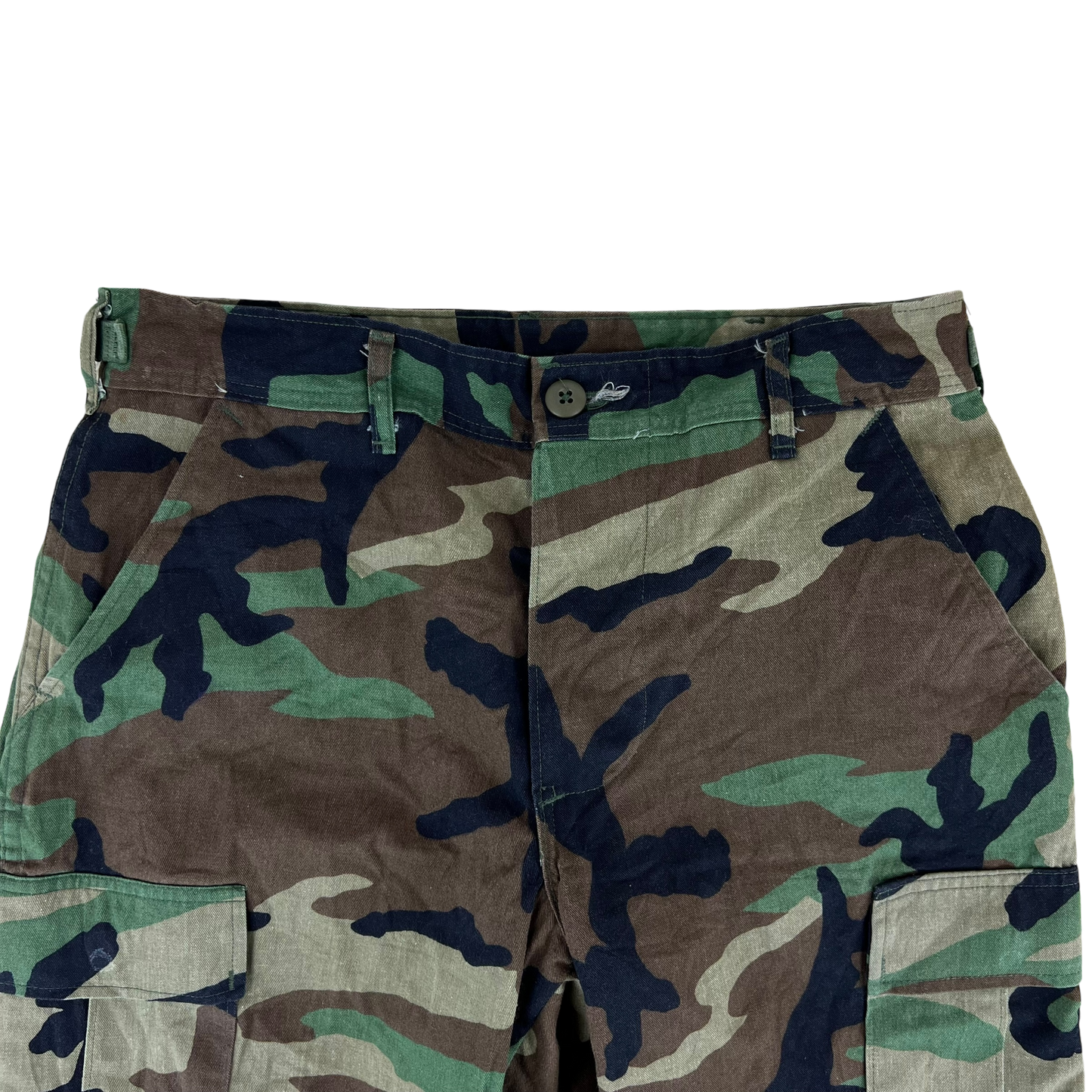 US Army Vintage M81 Woodland Camo Field Made Shorts - W32