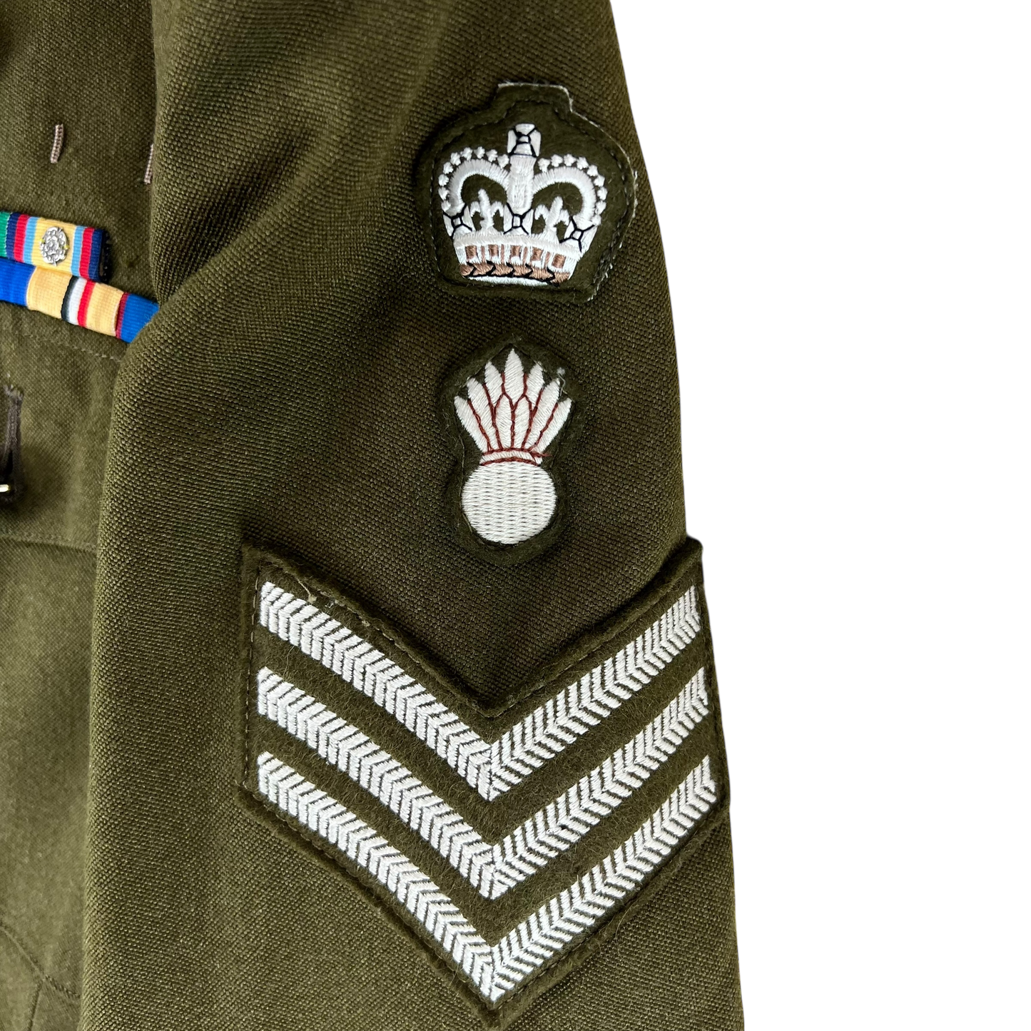 British Army Old Pattern No. 2 Olive Green Dress Jacket - Royal Engineers - Large 176/104