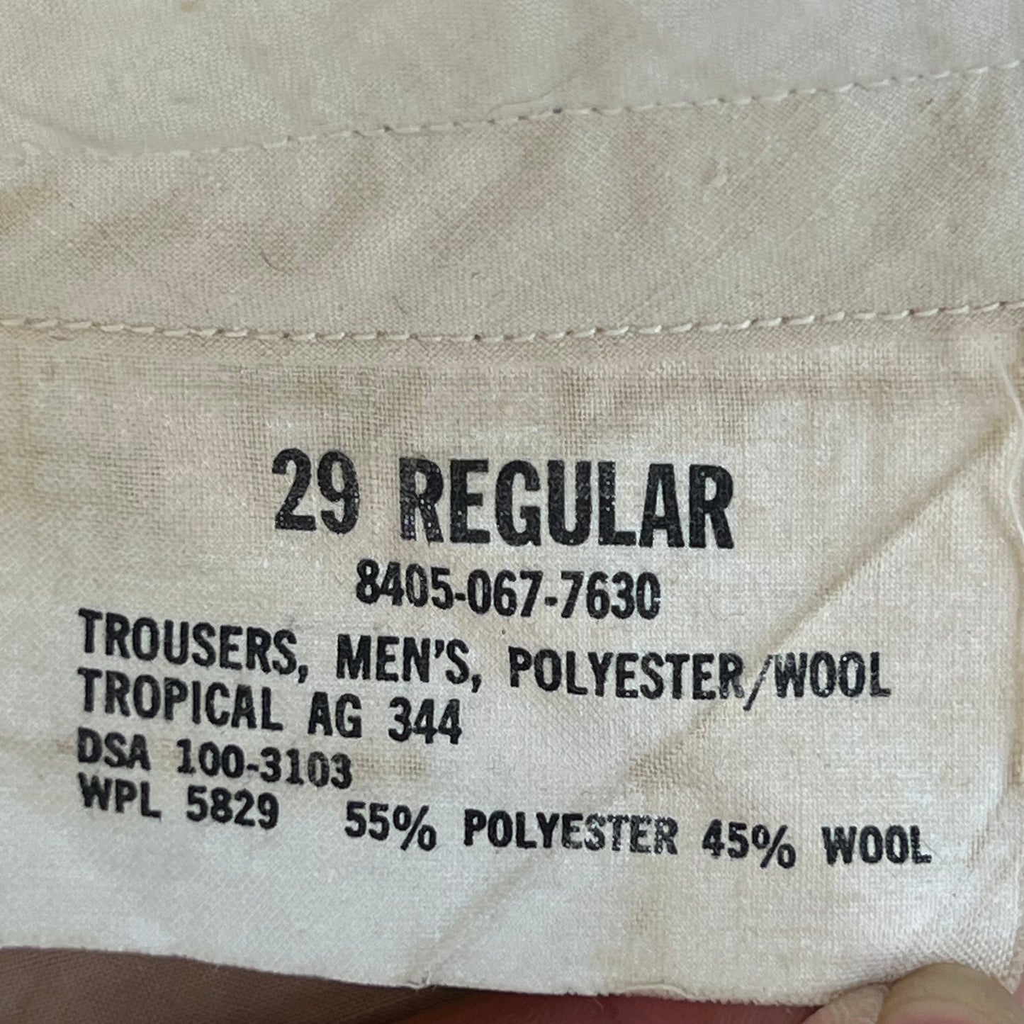 US Army AG 344 Tropical Green Dress Trousers - W28 L27