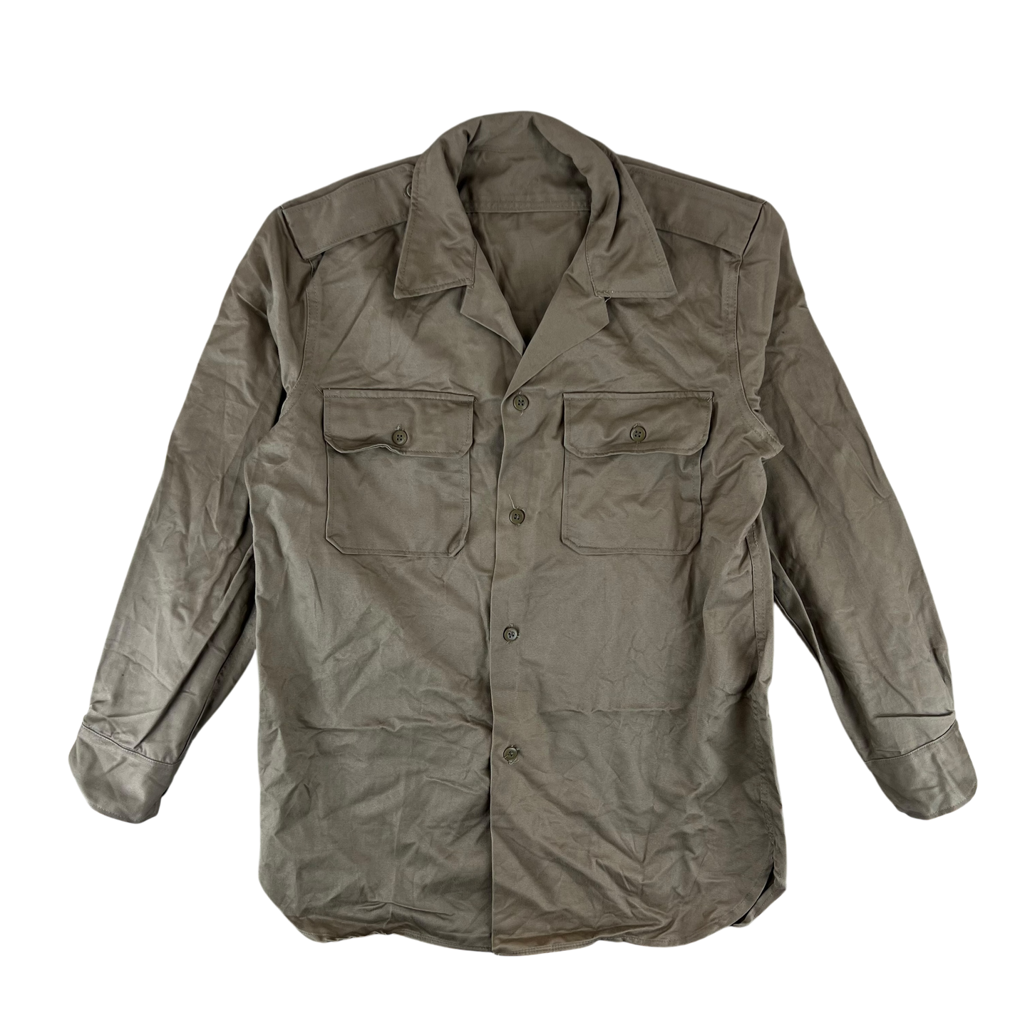 Greek Army M65 Khaki Shirt Long Sleeve - Large