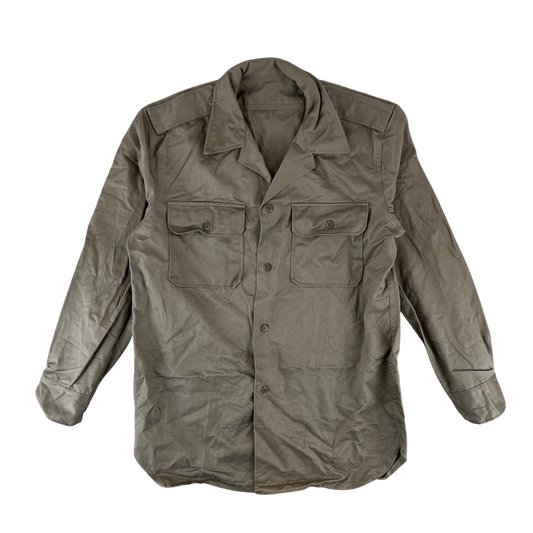 Greek Army M65 Khaki Shirt Long Sleeve - Large