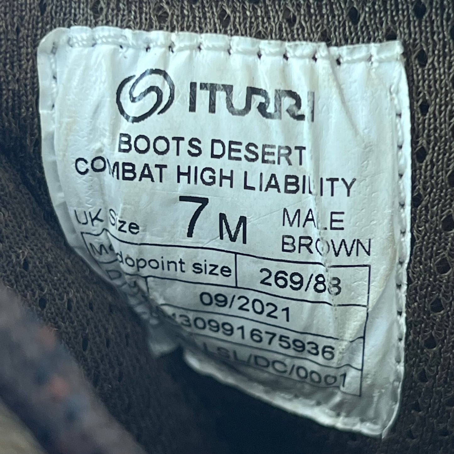 British Army Iturri Brown Combat Boots - Size 7M