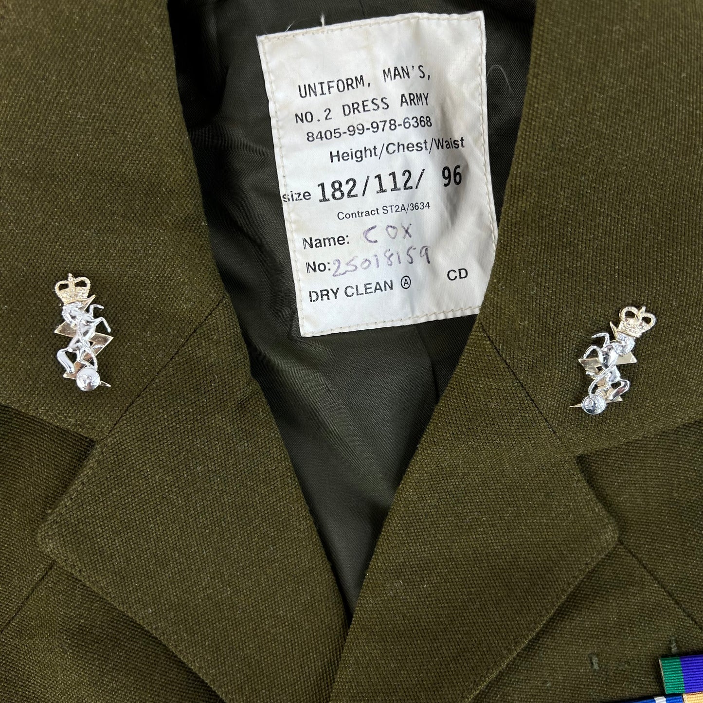 British Army No. 2 Dress Jacket - REME - Large 182/112