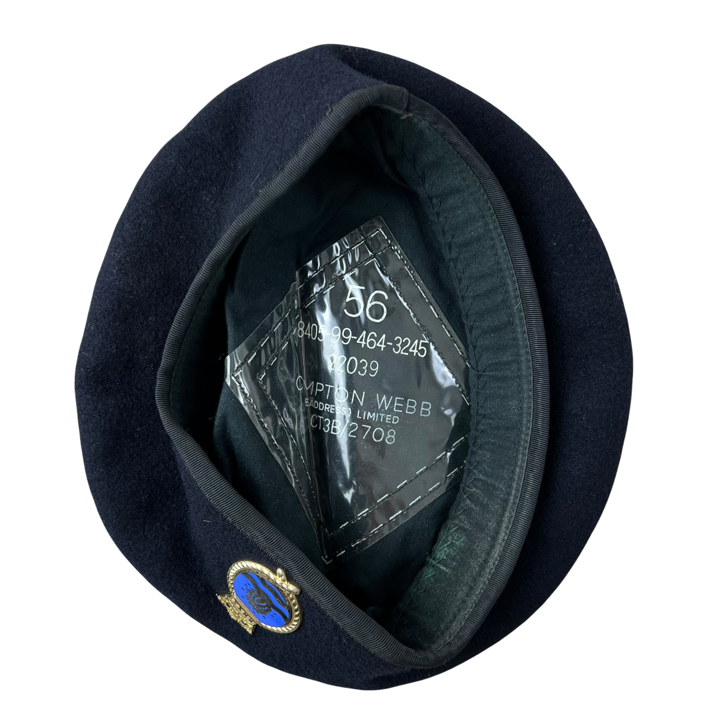 British Royal Navy Beret w/ Badge - RNXS Auxiliary Service - Small 56cm