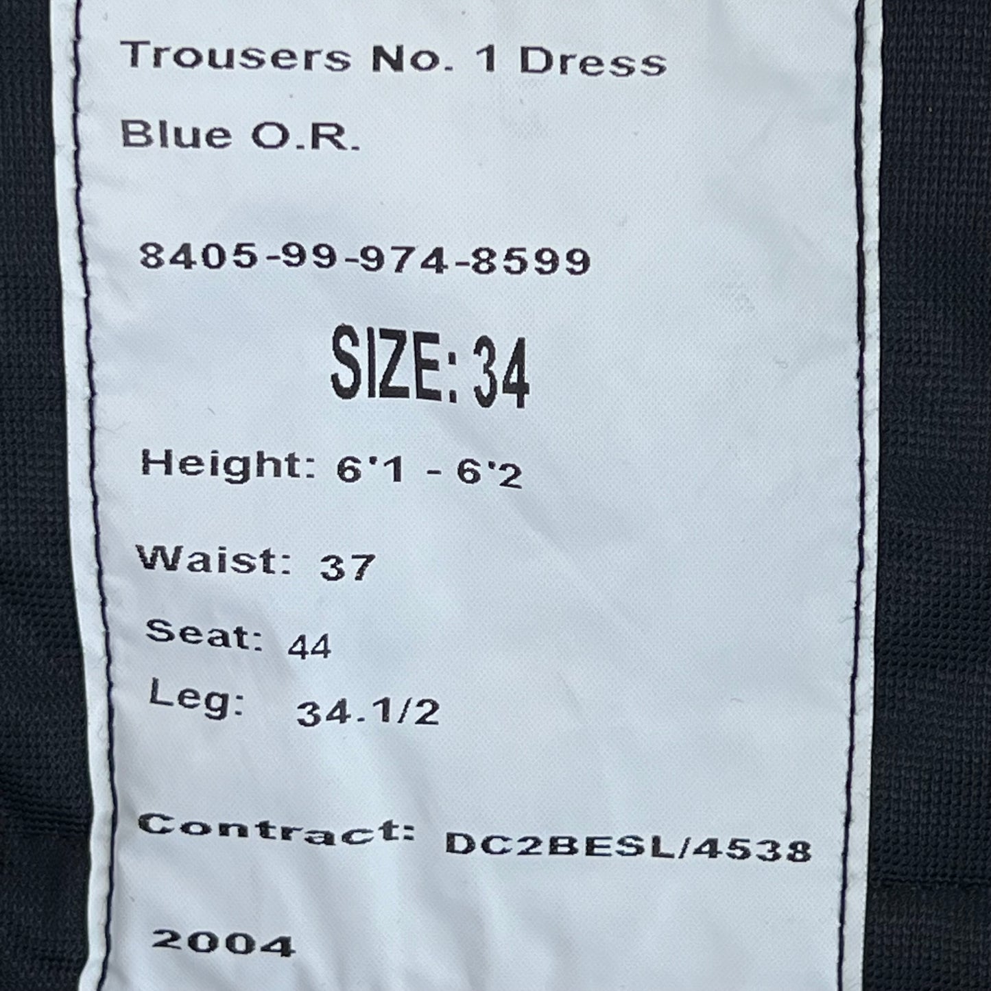 British Army No. 1 Dress Trousers Blue O.R. All Ranks - W37 L32