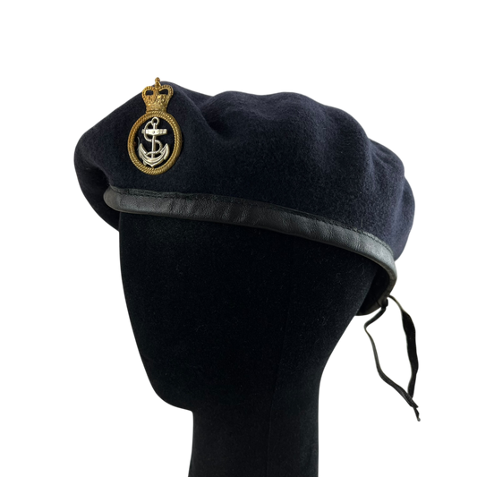 British Royal Navy Beret w/ Badge - Ratings Badge - Small 56cm