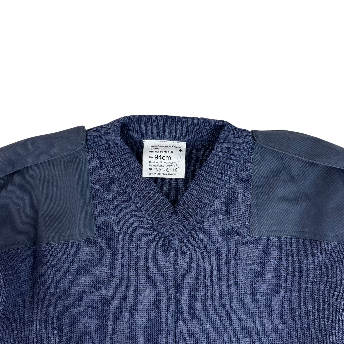 British RAF Wool V Neck Pullover Jersey Jumper - Medium 94cm