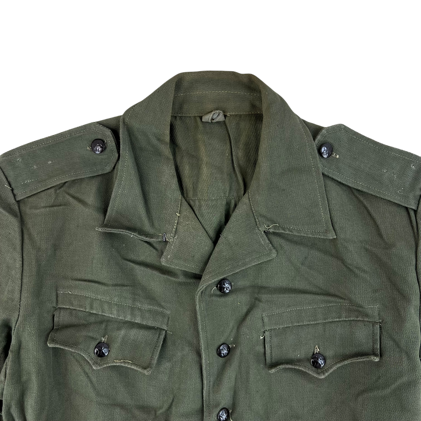 Bulgarian People's Army Olive Green Cossack Shirt - Medium