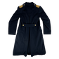 British Royal Navy WW2 40s Black Wool Greatcoat - Medium