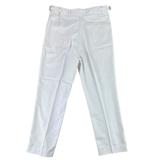 British Royal Navy Officer's White Class I & Class III Dress Trousers - W34 L30.5