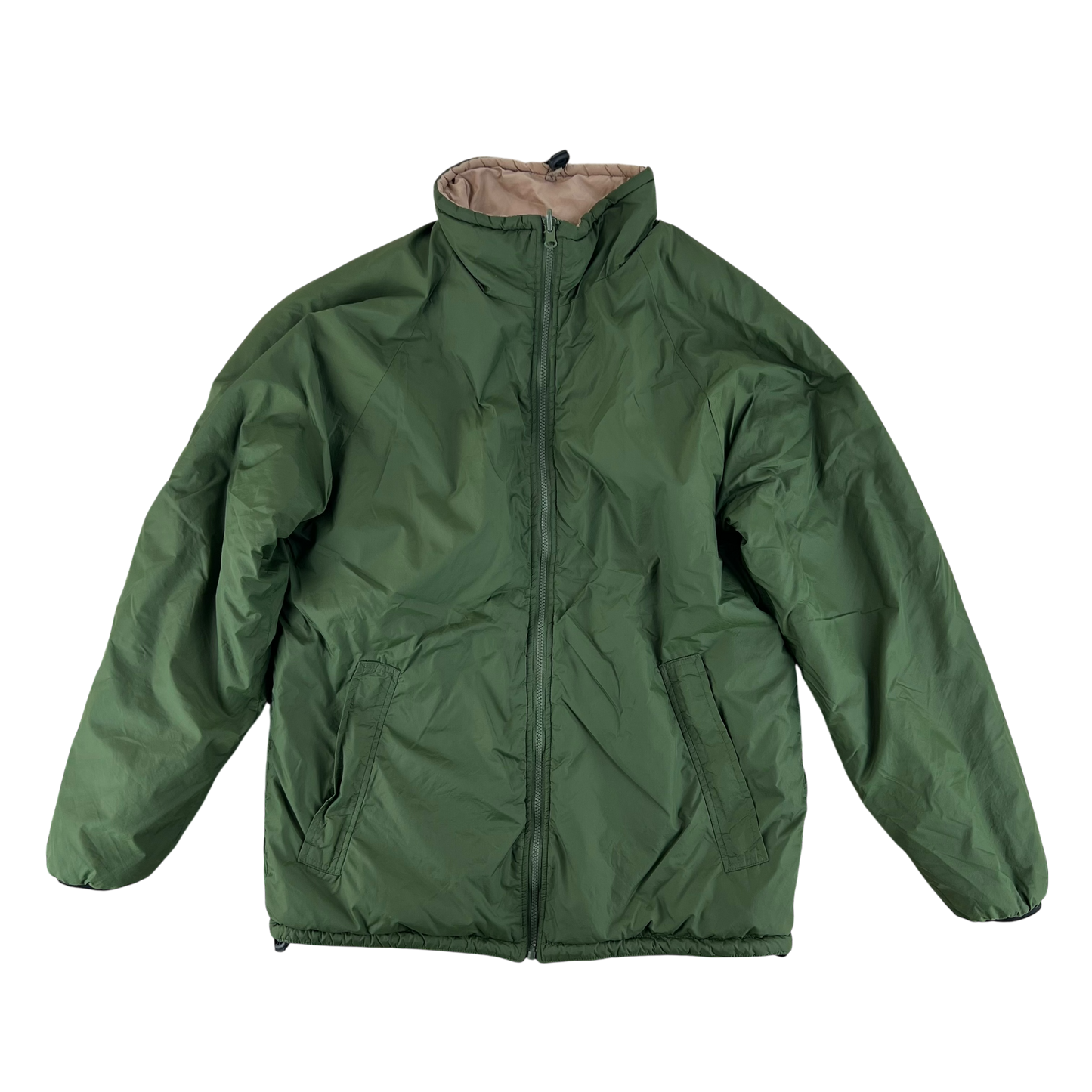 British Army Reversible Thermal Olive Green / Tan Quilted Jacket - Small