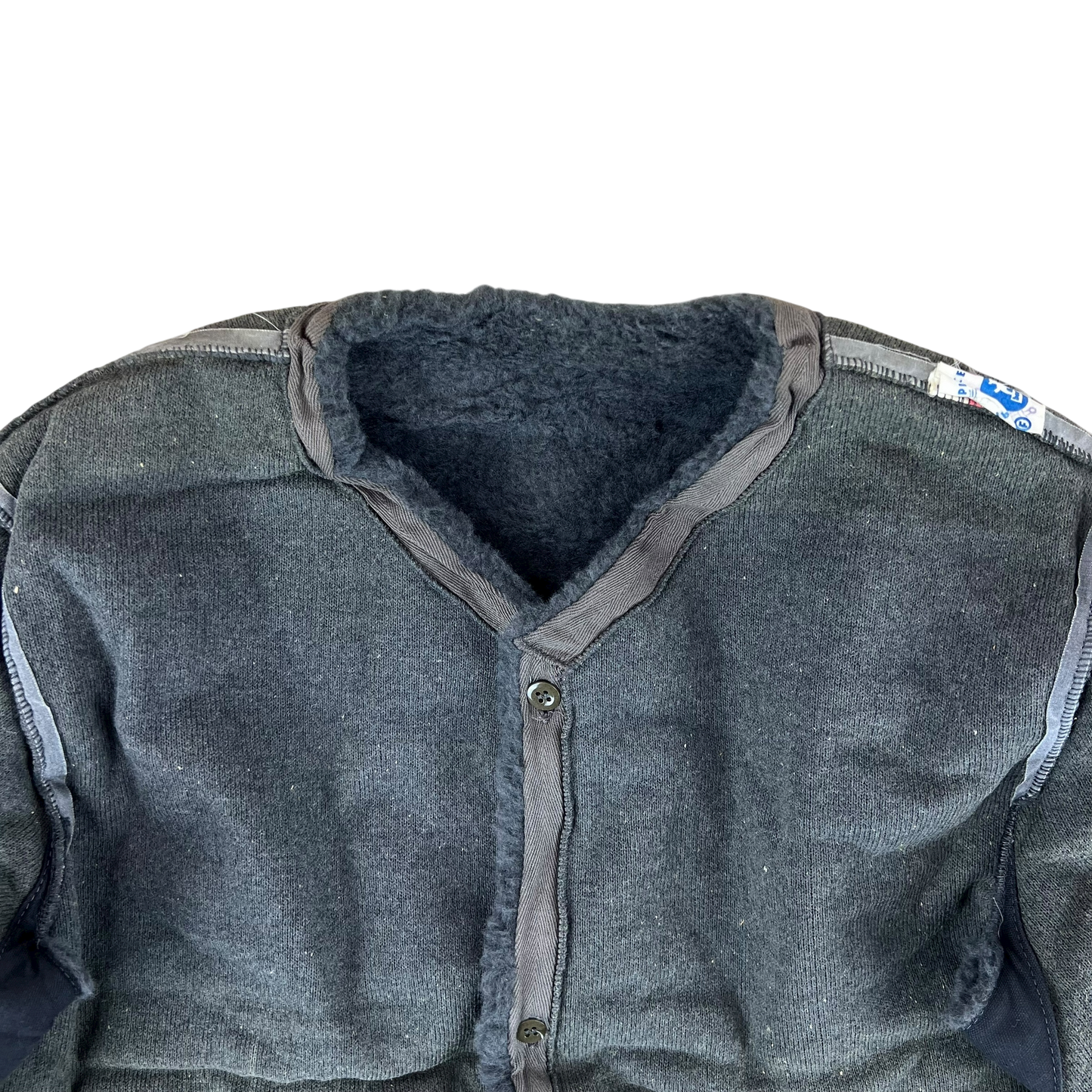 Czechoslovak Army Faux Fur Jacket Liner Cardigan M85 - Large