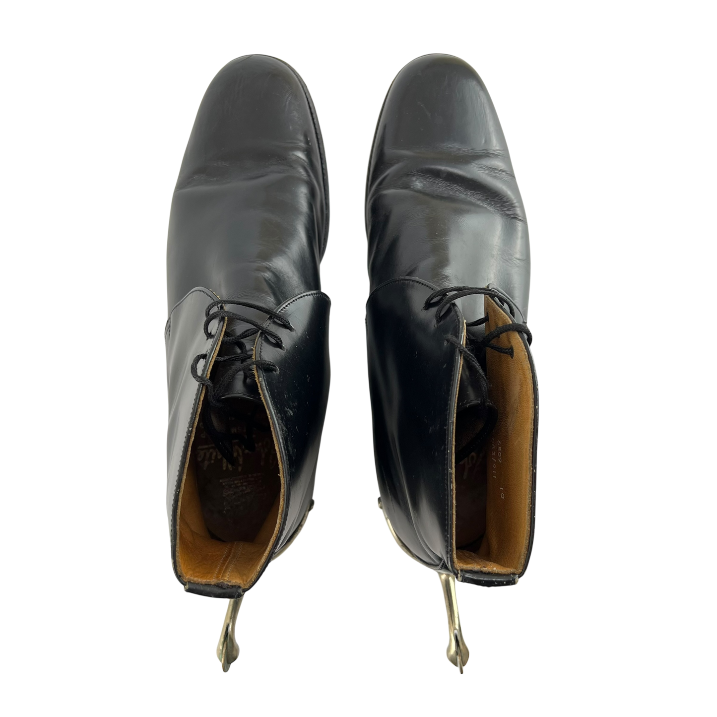 British Army Black George Boots w/ Spurs - Size 10