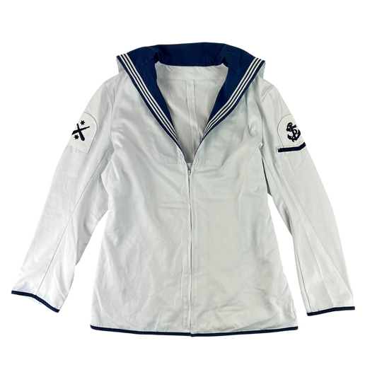 British Royal Navy Class II White Jumper Sailor's Top - Large 188/112