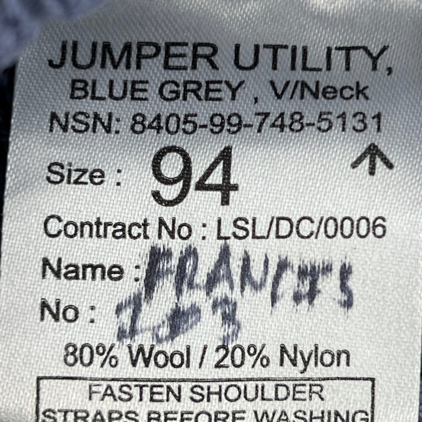 British RAF Wool V Neck Pullover Jersey Jumper - Medium 94cm