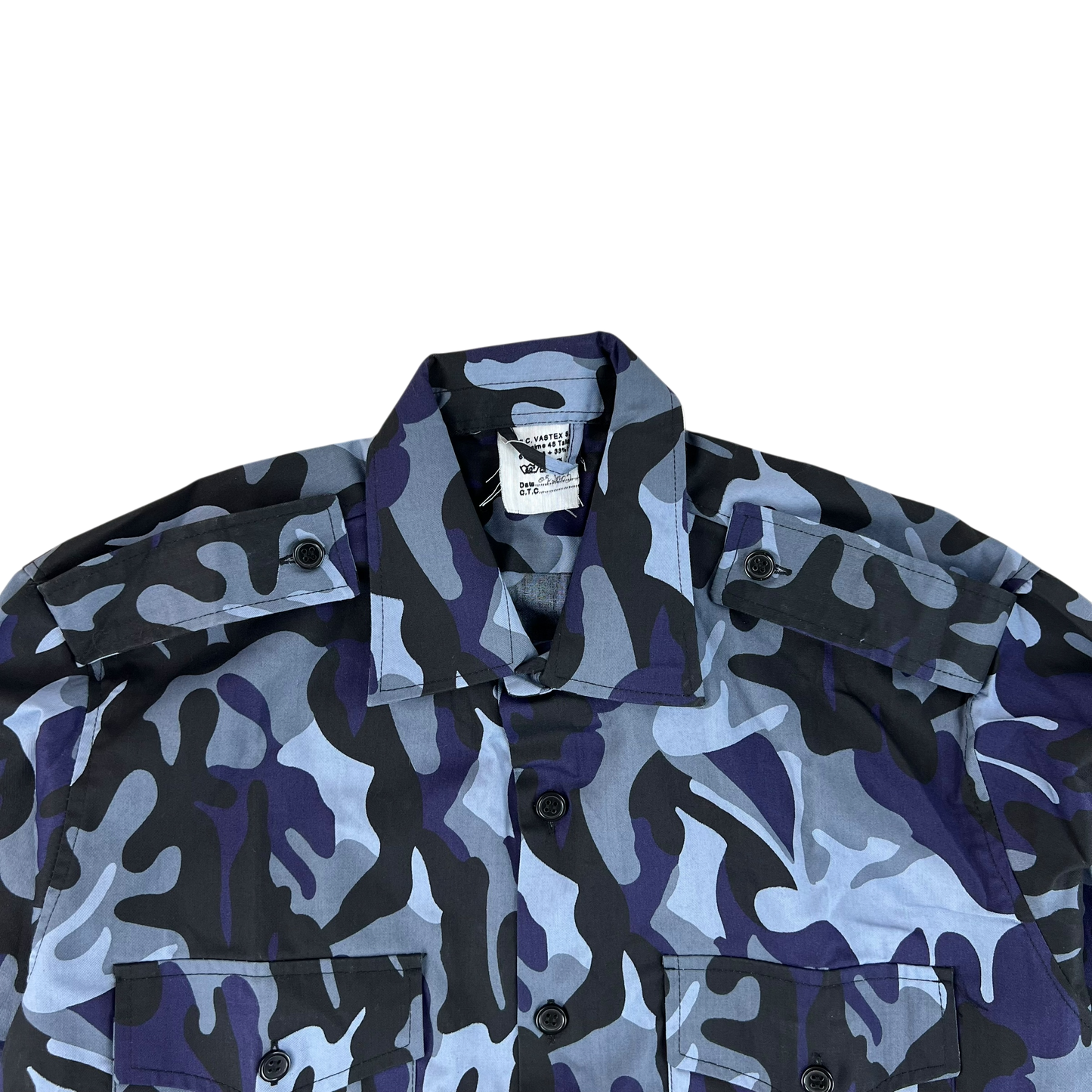 Romanian Army / Police M1990 Blue Leaf Camouflage Long Sleeve Shirt - Medium
