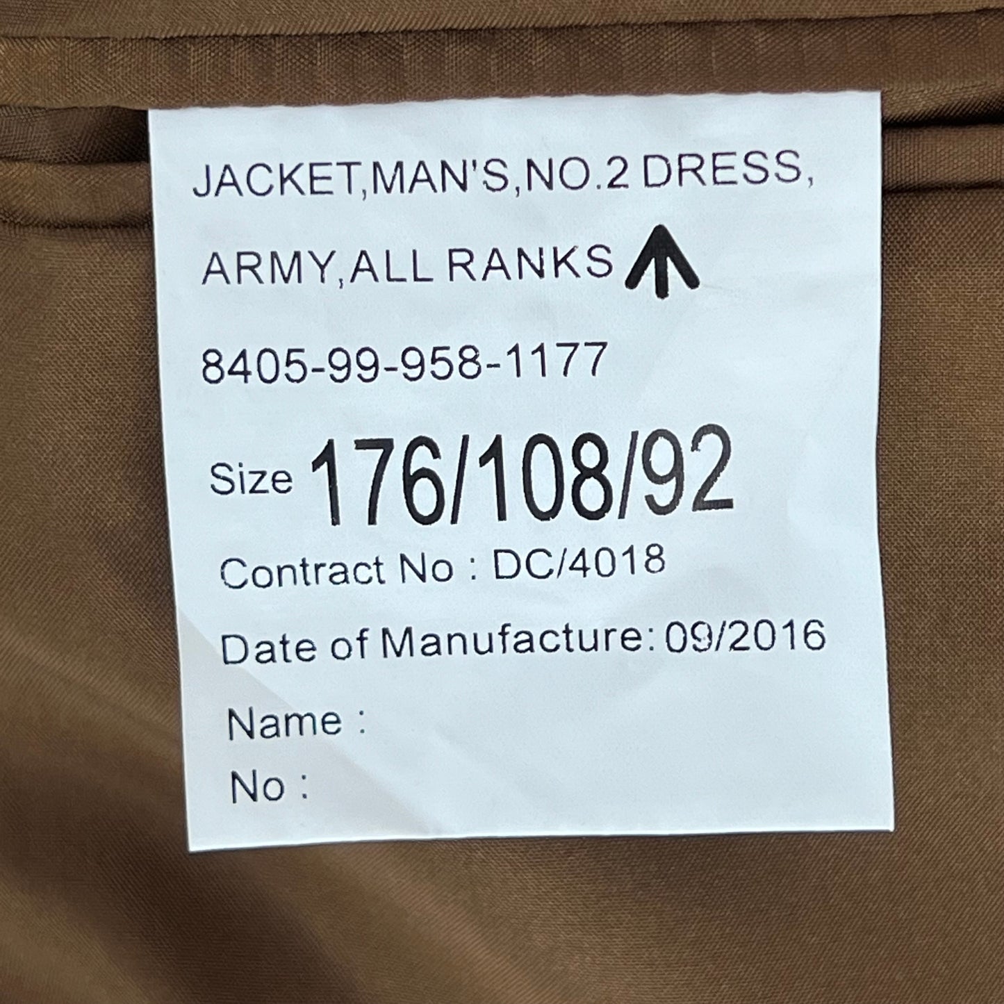 British Army No. 2 FAD Dress Jacket - REME - Medium 176/108
