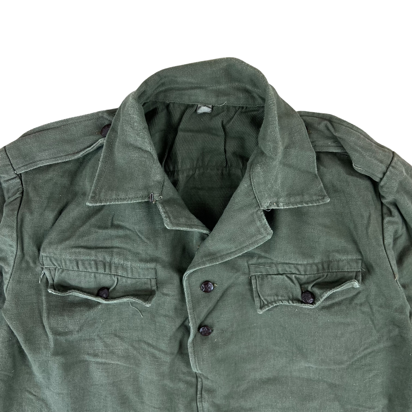 Bulgarian People's Army Olive Green Cossack Shirt - Large