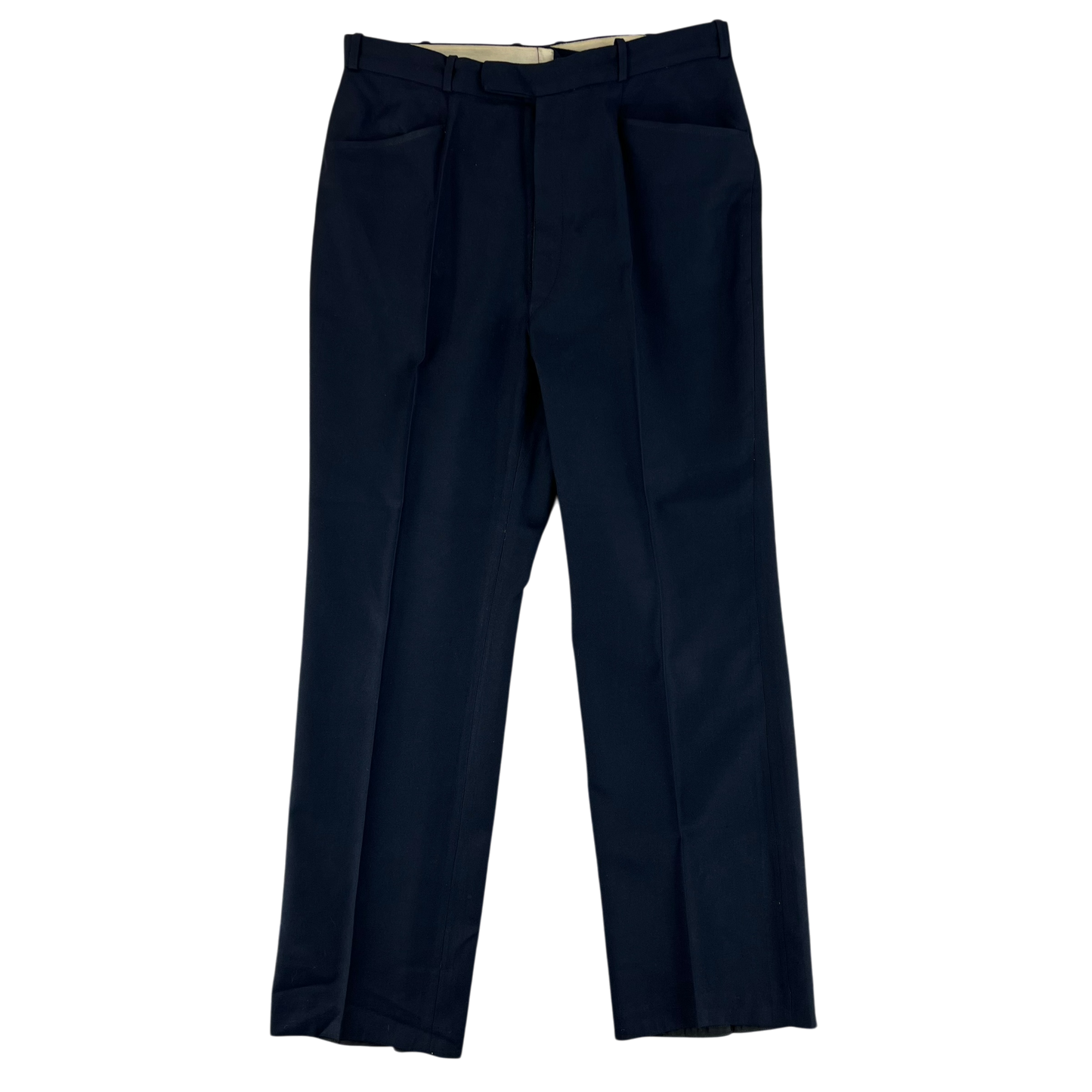 British Salvation Army 70s Navy Dress Trousers - W32 L30