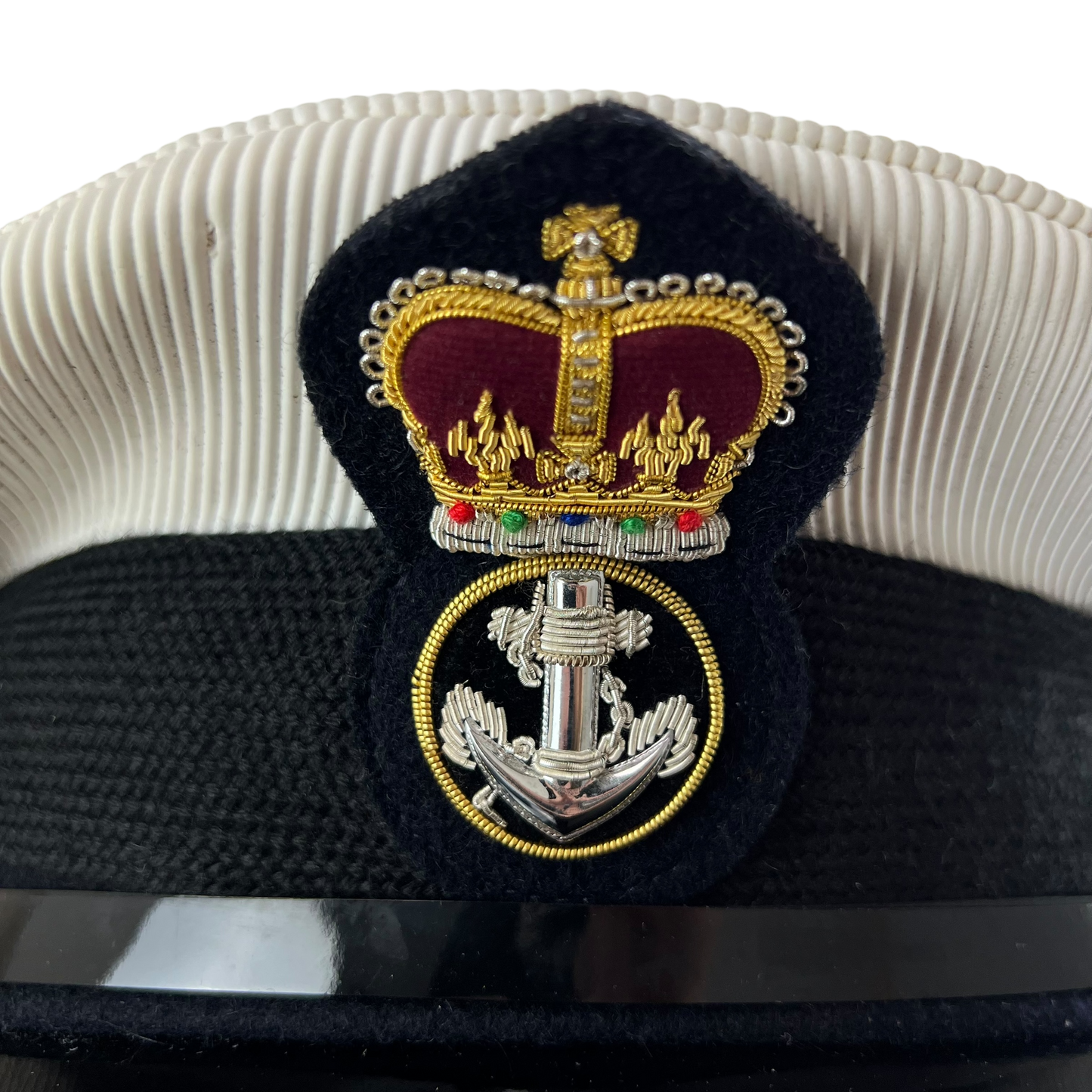 British Royal Navy Officer's Peaked Dress Cap - Large 59cm