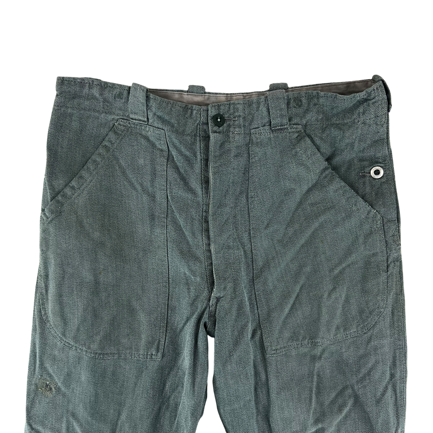 Swiss Army 70s Sage Green Denim Work Trousers - W37 L28.5