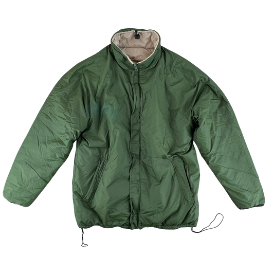 British Army Reversible Thermal Olive Green / Tan Quilted Jacket - Large