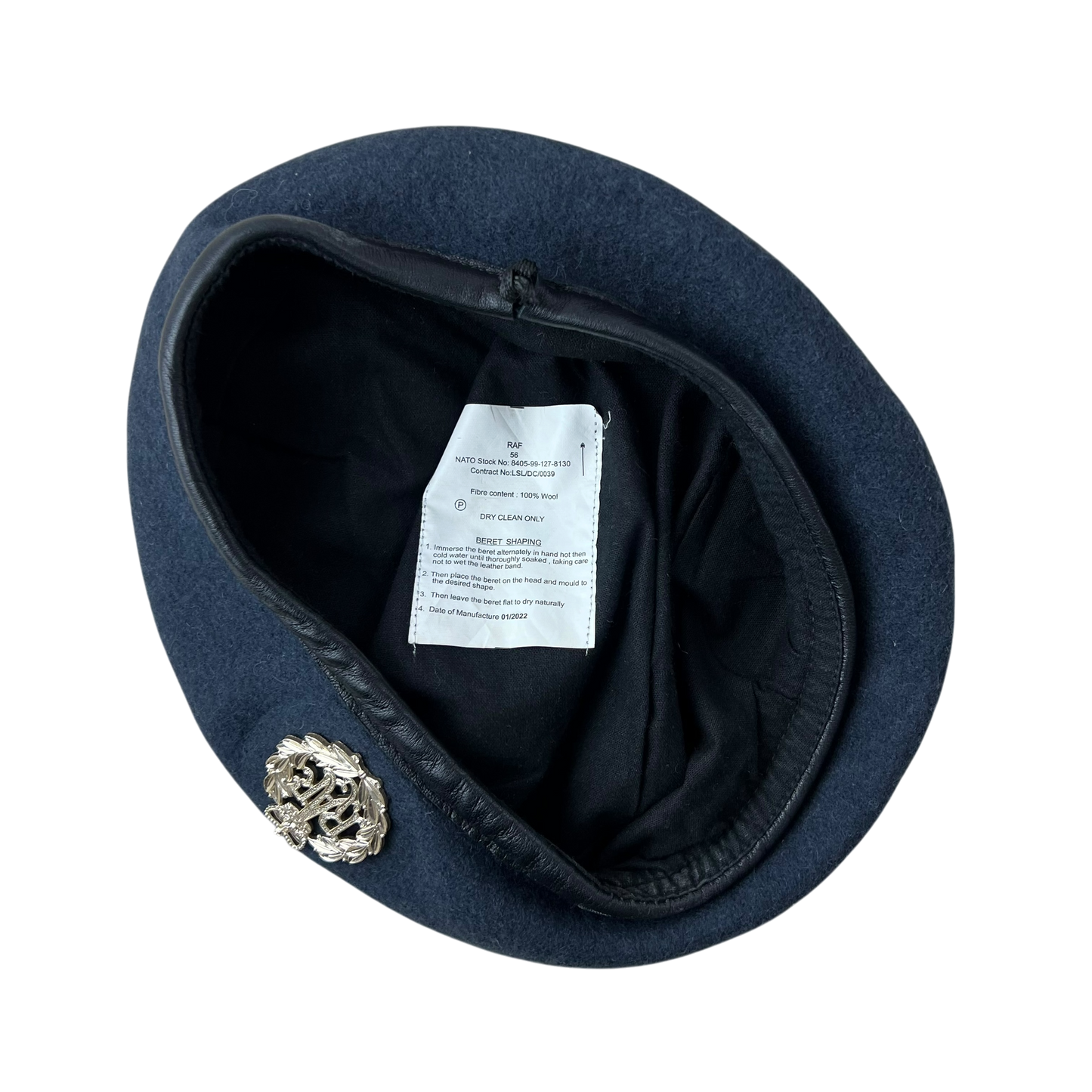 British RAF Beret w/ Badge - Small 56cm