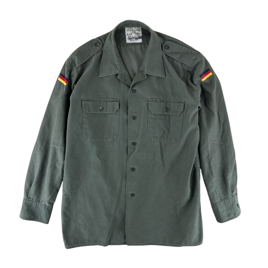 German Army Olive Green Long Sleeve Field Shirt - Large GrNr 5