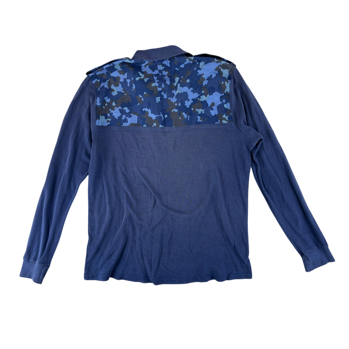 Romanian Navy M2017 Blue Camouflage Polo Top - Large