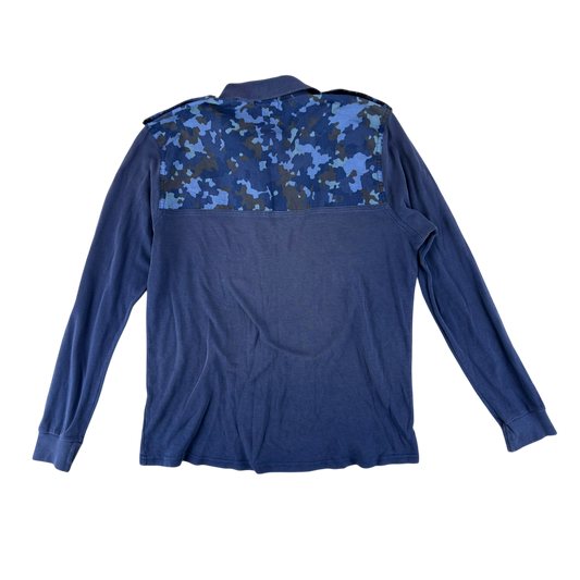 Romanian Navy M2017 Blue Camouflage Polo Top - Large