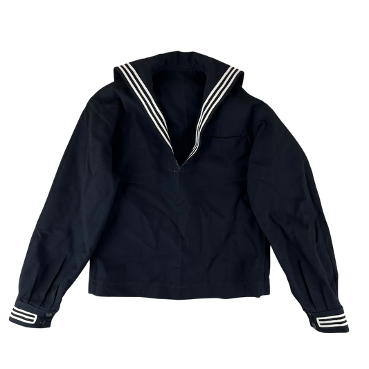 US Navy Sailor's Black Blue Crackerjack Jumper Top - Medium 38S