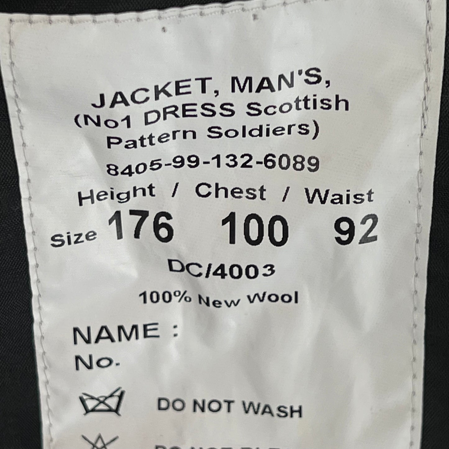 British Army Scottish No 1 Dress Piper's Jacket - Royal Regiment of Scotland - Medium 176/100