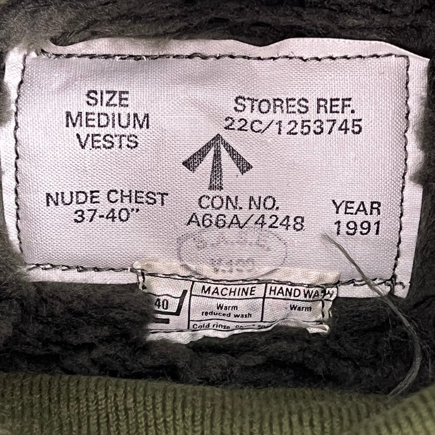British RAF Aircrew Faux Fur Thermal Pullover Base Layer Top - Medium