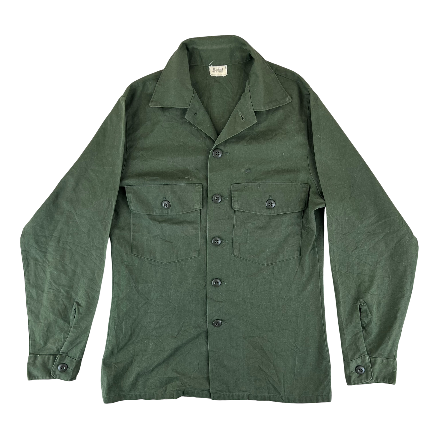US Army Olive Green Long Sleeve Shirt - Small