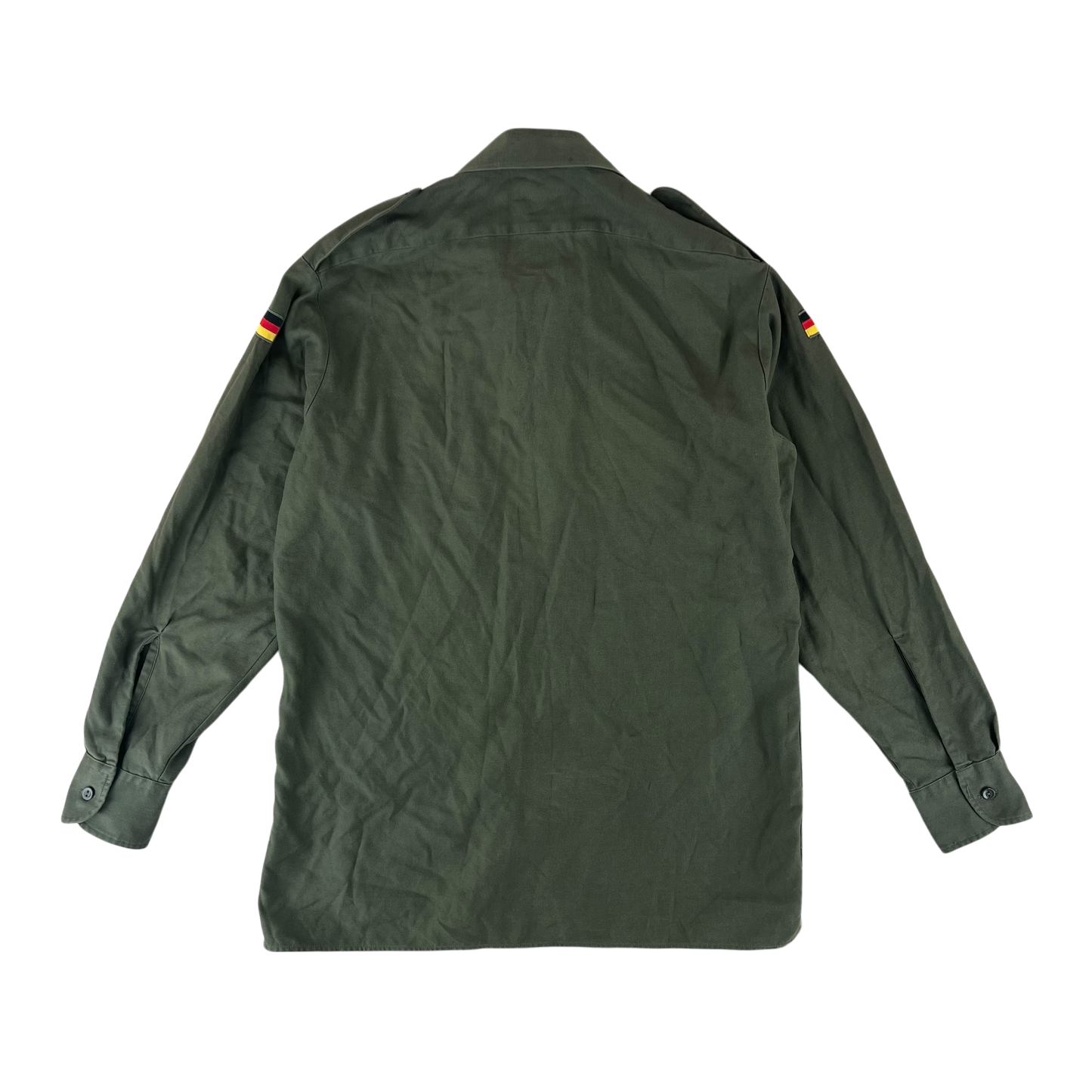 German Army Olive Green Long Sleeve Field Shirt - Large GrNr4