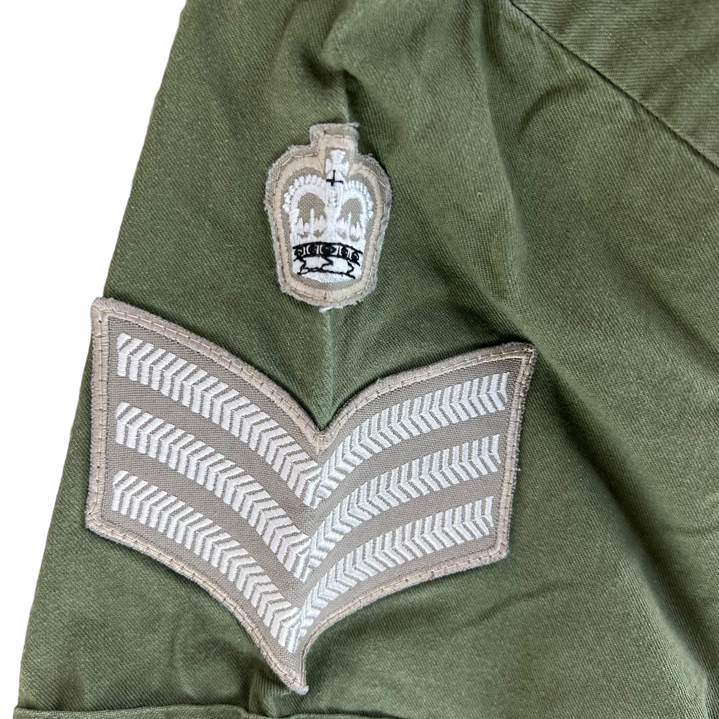 British Army Mens Olive Green Cotton Shirt Short Sleeve - Large C41/43