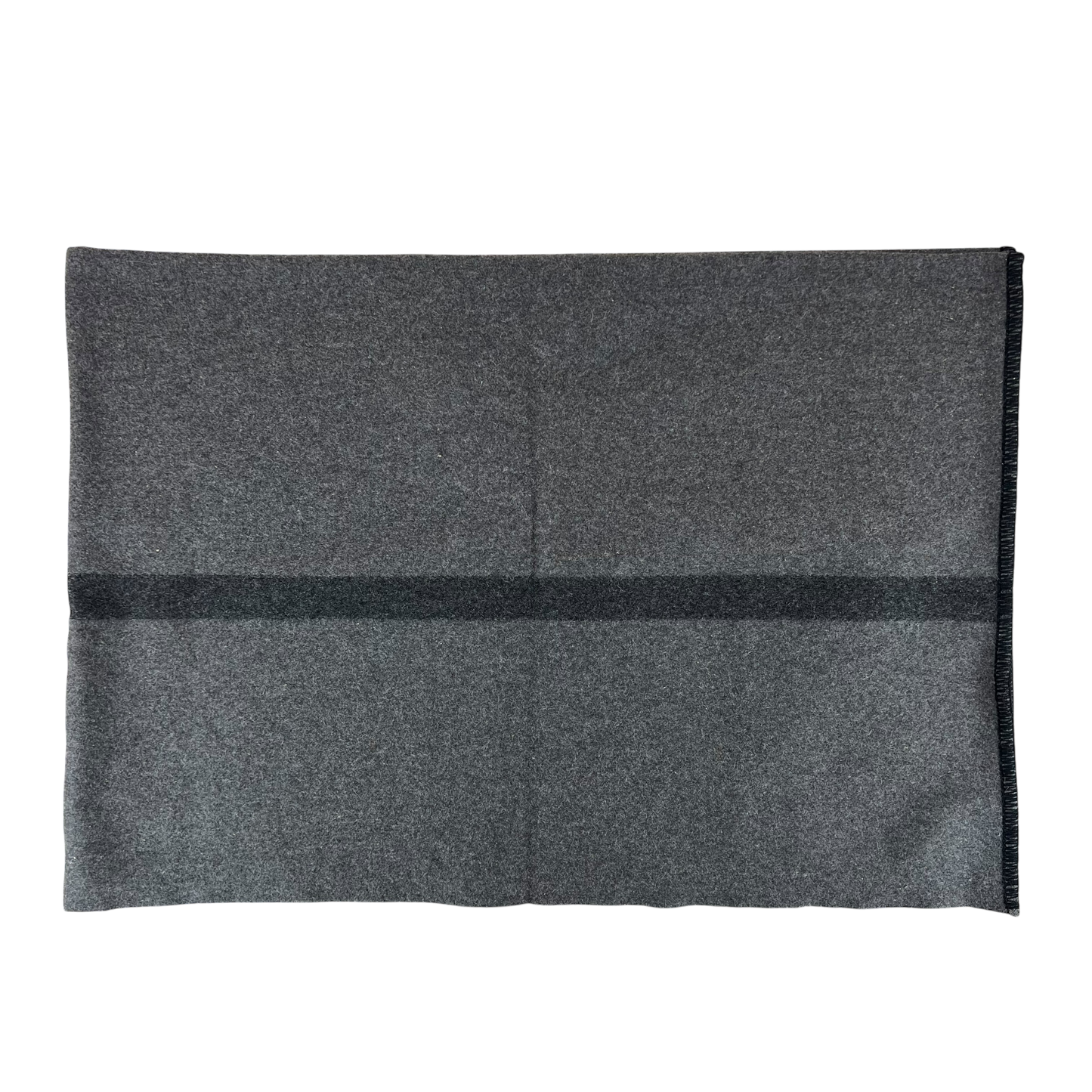 Romanian Army Grey Wool Blanket 73 x 58"